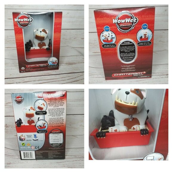 WoW Wee Robotics Chatterbot Cat and Dog Animated Desktop Stand Alone Speaker Des - Picture 6 of 12